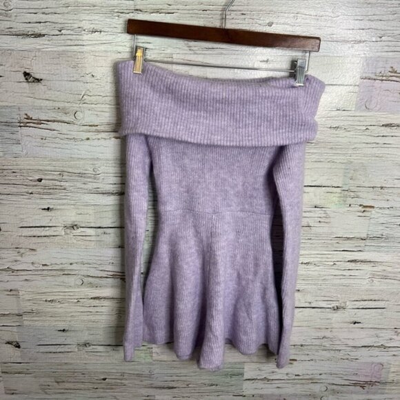 Urban Outfitters Pants - Urban Outfitters Lavender Off-Shoulder Knit Romper